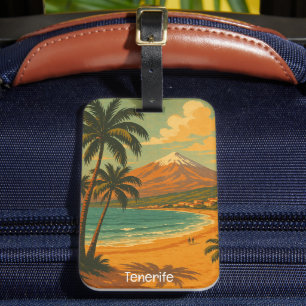 Étiquette À Bagage Tenerife Voyage Île des Canaries Mont Teide