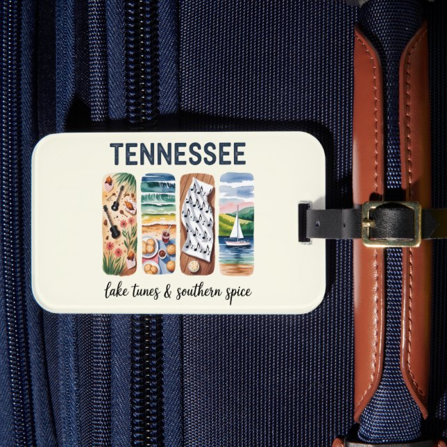 Étiquette À Bagage Tennessee - Lac Tunes et épices du sud (Insitu Rectoal 4)