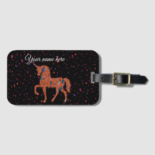Étiquette À Bagage Terrazzo Unicorn