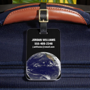 Étiquette À Bagage Terre Avec Trois Cyclones Tropicaux Dans Le Pacifi