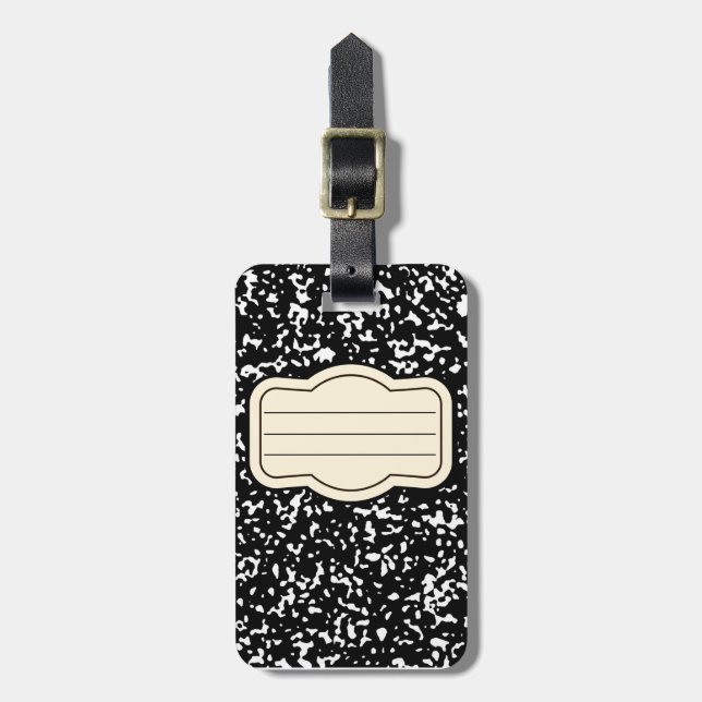 Étiquette À Bagage Tesimart | Numéro de bagage du Carnet de compositi (Devant Vertical)