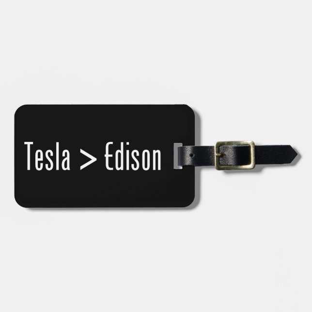 Étiquette À Bagage Tesla > Edison (Devant horizontal)