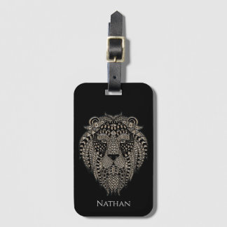 Étiquette À Bagage Tête de lion métallique tribale personnalisée Cool