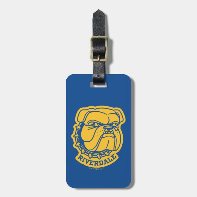 Étiquette À Bagage Tête de Riverdale Bulldog (Devant Vertical)