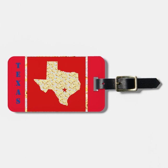 ÉTIQUETTE À BAGAGE TEXAS (Devant horizontal)
