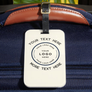 Étiquette À Bagage Texte de logo rond promotionnel entreprise lumière