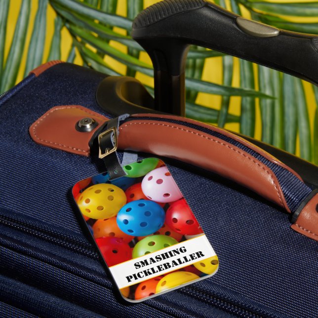Étiquette À Bagage Texte personnalisé Boulettes colorées (Insitu Rectoal 1)