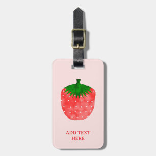 Étiquette À Bagage Texte personnalisé de dessin de fraises