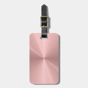 Étiquette À Bagage Texture radiale métallique personnalisée d'or rose