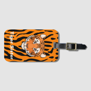Étiquette À Bagage Thème de "soeur de tigre" de fente de l'étiquette
