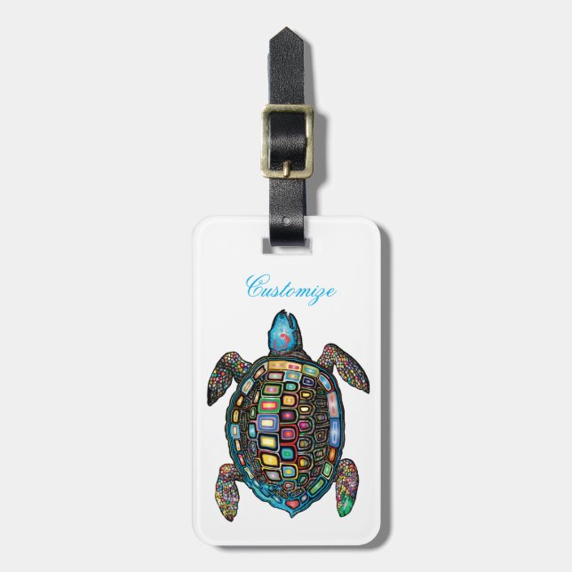 Étiquette À Bagage Thunder_Cove des tortues de mer (Devant Vertical)