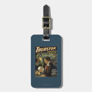 Étiquette À Bagage Thurston le grand magicien jugeant le crâne