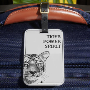 Étiquette À Bagage Tiger Spirit Animal Art original