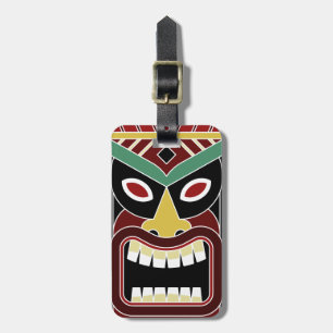 Étiquette À Bagage Tiki Totem étiquette de bagage texte personnalisée