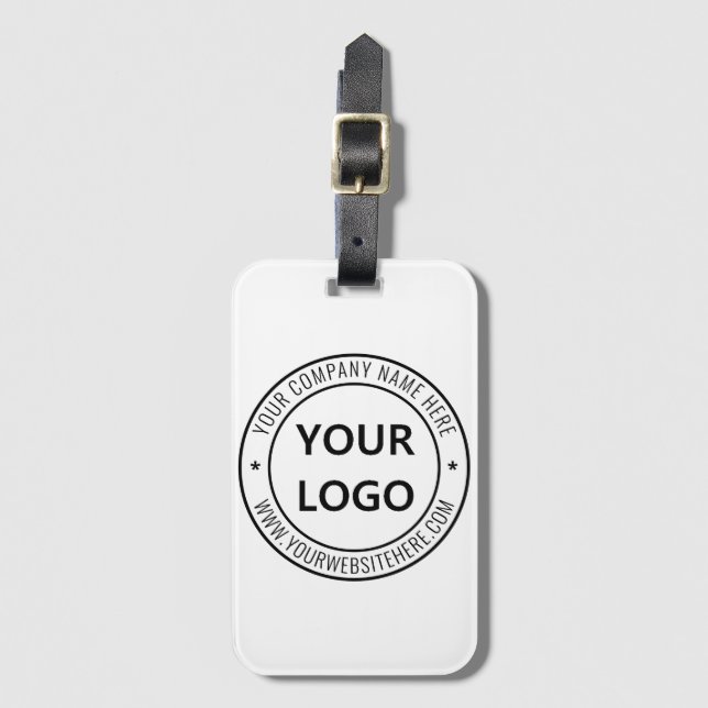Étiquette À Bagage Timbre d'entreprise du logo d'entreprise personnal (Devant Vertical)