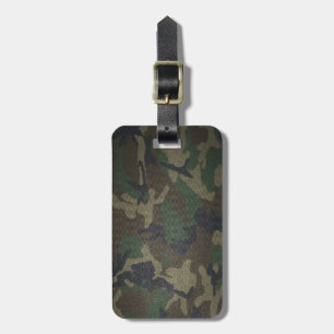 Étiquette À Bagage Tissu de Camo de région boisée