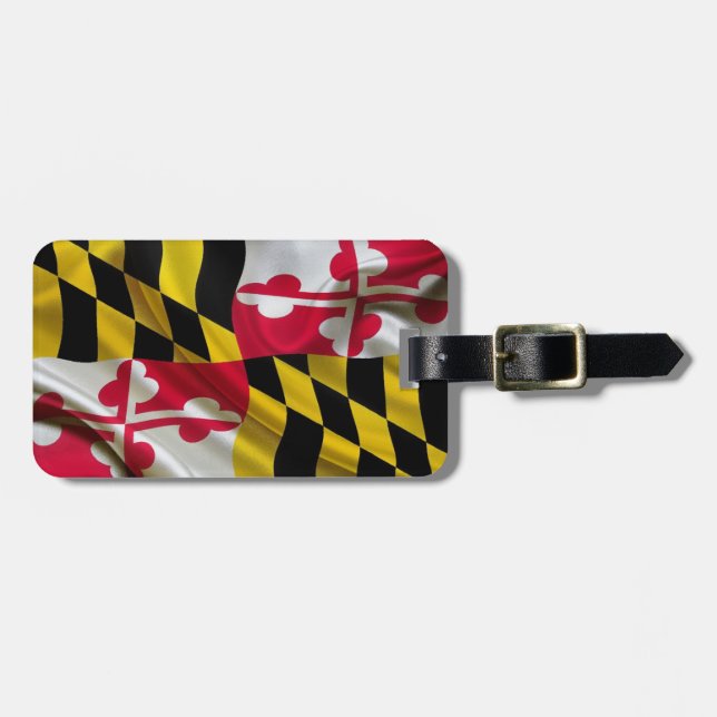 Étiquette À Bagage Tissu de drapeau du Maryland (Devant horizontal)