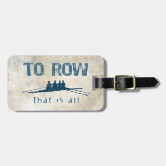 Étiquette À Bagage To Row