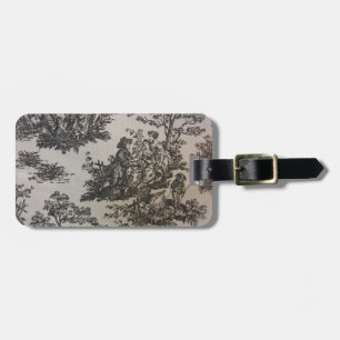 Étiquette À Bagage Toile dans noir et le blanc