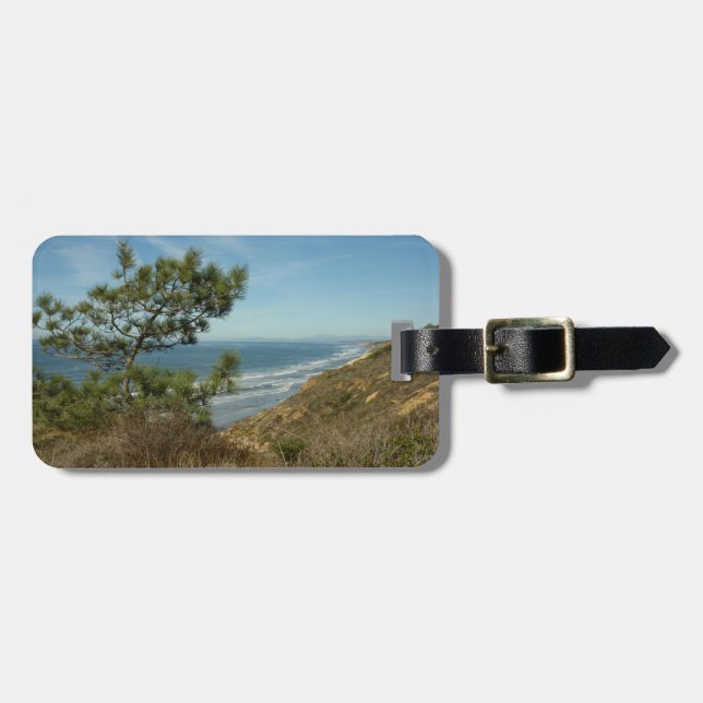 Étiquette À Bagage Torrey Pine and California Coastline Landscape (Devant horizontal)