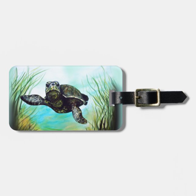 Étiquette À Bagage Tortue de mer (Devant horizontal)