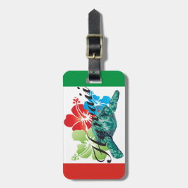 Étiquette À Bagage Tortue de mer verte d'Hawaï