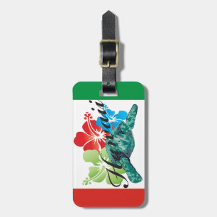 Étiquette À Bagage Tortue de mer verte d'Hawaï