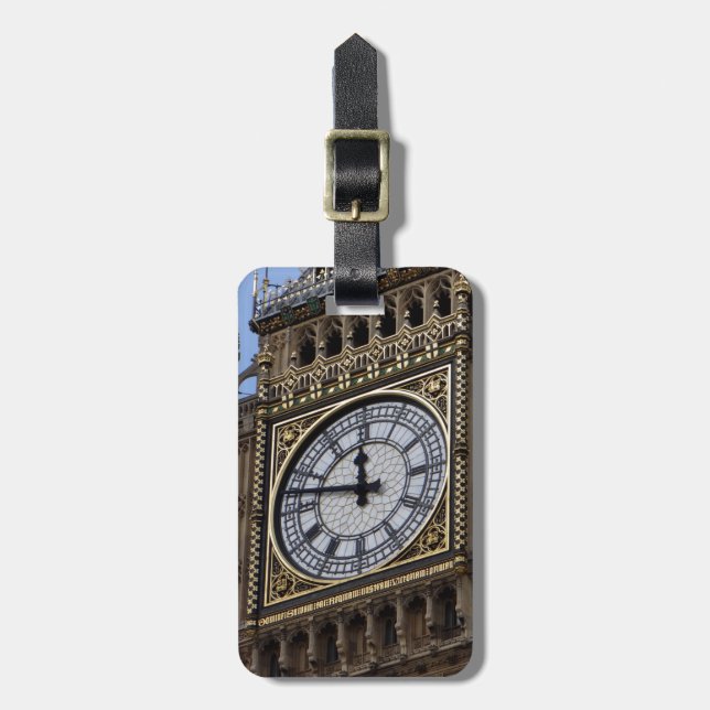 Étiquette À Bagage Tour Big Ben Horloge (Devant Vertical)