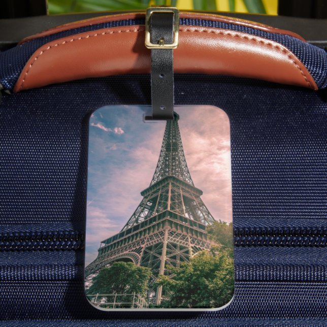 Étiquette À Bagage Tour Eiffel classique Paris France Photo (Insitu Rectoal 2)