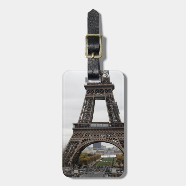 Étiquette À Bagage Tour Eiffel paysage, Monument Bagage étiquette (Devant Vertical)