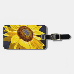 Étiquette À Bagage Tournesol jaune lumineux