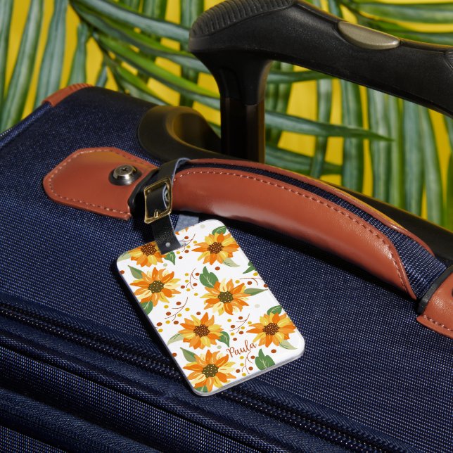 Étiquette À Bagage Tournesol personnalisé (Insitu Rectoal 1)