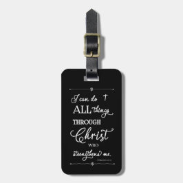 Étiquette À Bagage Tout par le Christ - Philippiens 4:13