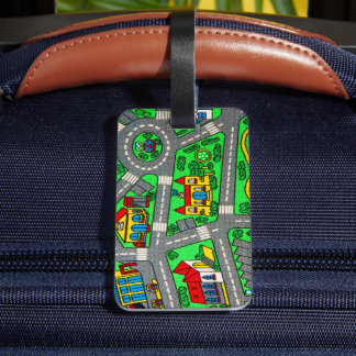 Étiquette À Bagage Track carpet Car Road Nostalgic, 90s nostalgia