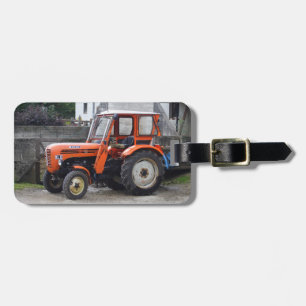 Étiquette À Bagage Tracteur Diesel Orange Steyr KL II