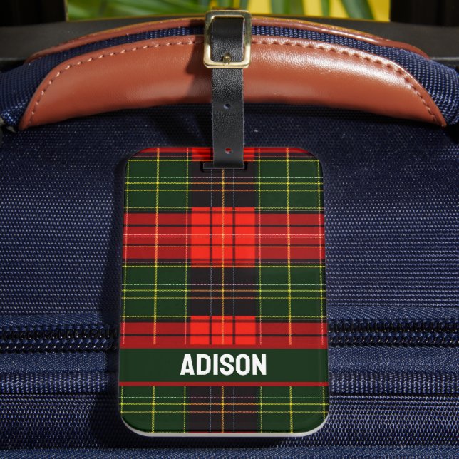Étiquette À Bagage Traditional Holiday Plaid (Insitu Rectoal 2)