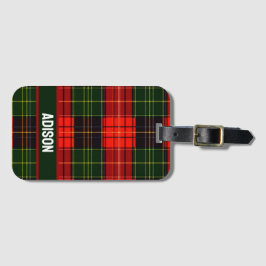 Étiquette À Bagage Traditional Holiday Plaid
