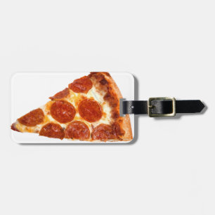 Étiquette À Bagage Tranche de pizza pepperoni classique de SlipperyJo