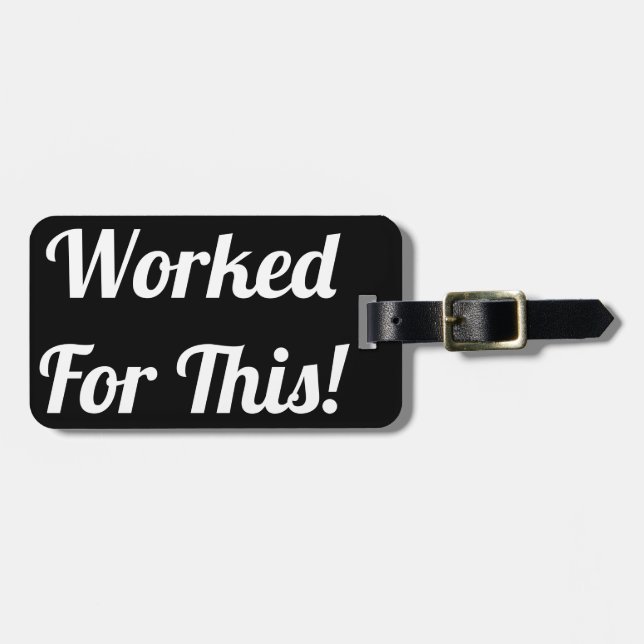 Étiquette À Bagage Travaillé pour cette étiquette de bagage (Devant horizontal)