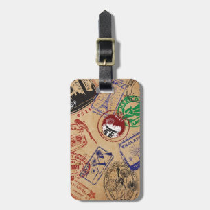 Étiquette À Bagage Travel Stamps