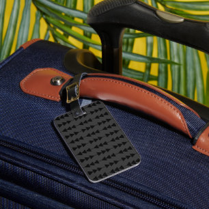 Étiquette À Bagage Triangles à pendage noir moderne et élégant sur fu