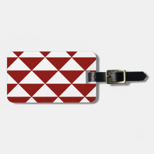 Étiquette À Bagage Triangles cramoisies et blanches