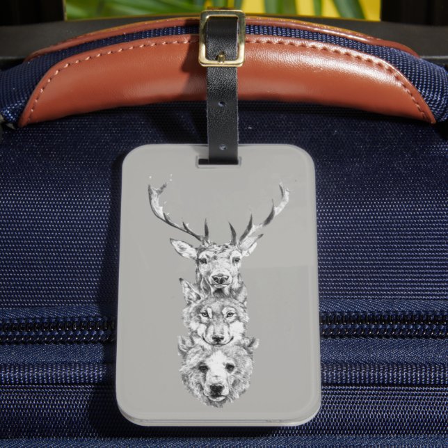 Étiquette À Bagage Trio animal sauvage (Insitu Rectoal 2)