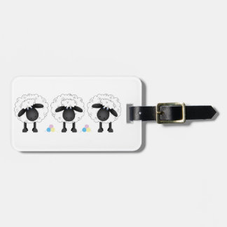 Étiquette À Bagage Trio des moutons