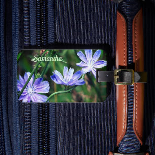 Étiquette À Bagage Trio Fleur Fleurs Fleurs Fleurs Fleurs Fleurs Bleu