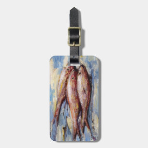 Étiquette À Bagage Trois poissons