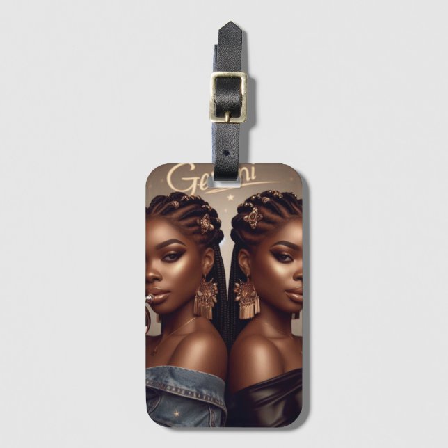 Étiquette À Bagage Trompette musicale Gemini Zodiac (Devant Vertical)