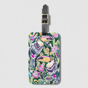 Étiquette À Bagage Tropical de Bohème audacieux de PARADIS de TOUCAN