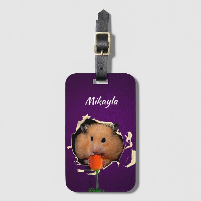 Étiquette À Bagage Trou Hamster Chews dans (Devant Vertical)