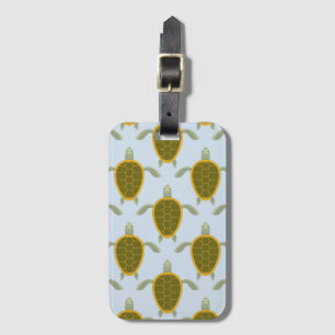 Étiquette À Bagage Troupeau de motif de tortues de mer